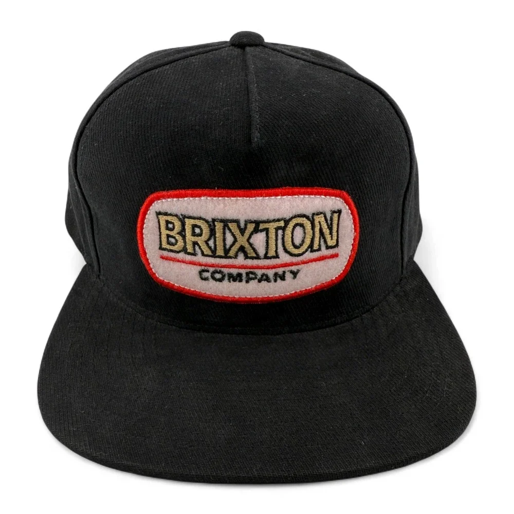 Brixton Company Canyon MP Cotton Black A-Frame Snapback Adjustable Hat Cap